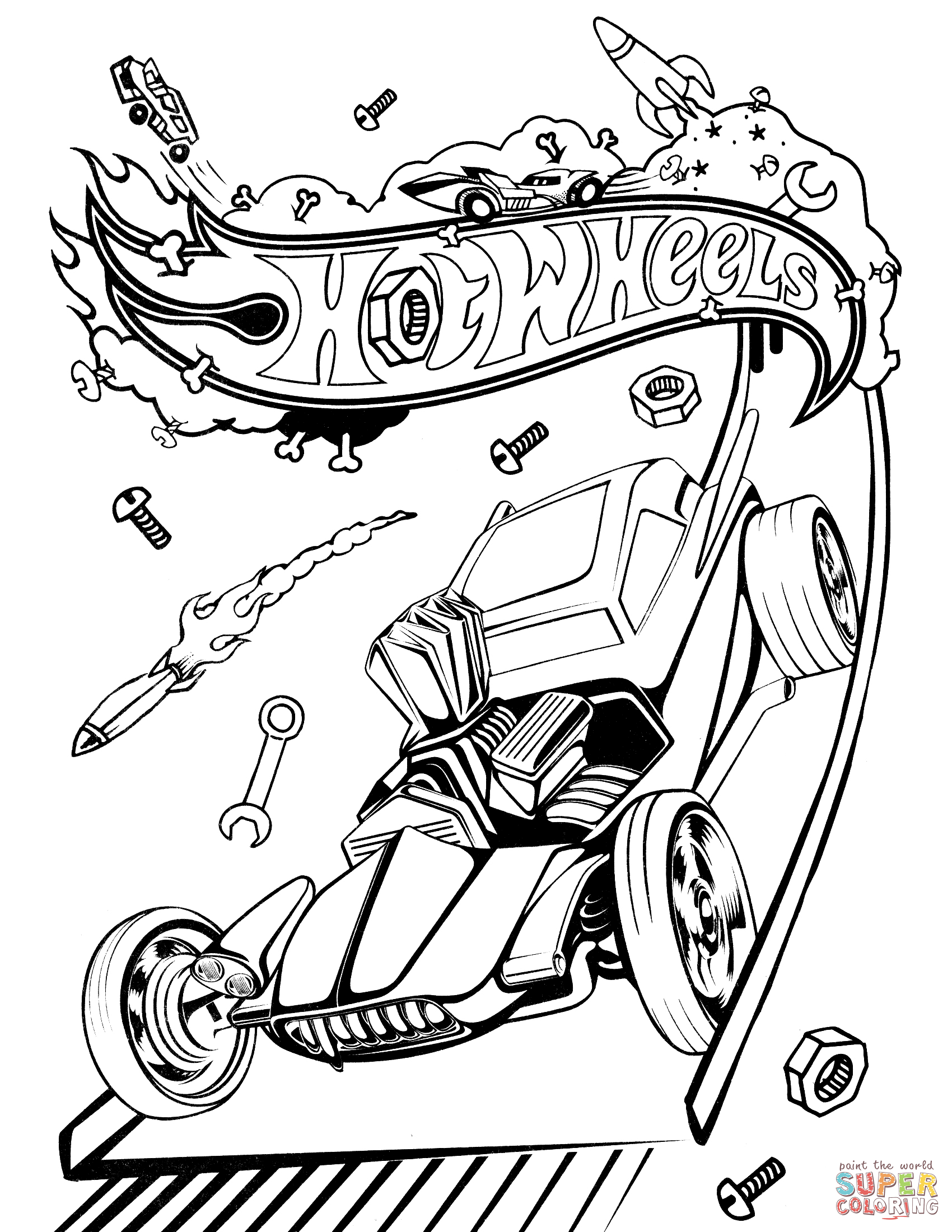 Hot wheels coloring page free printable coloring pages