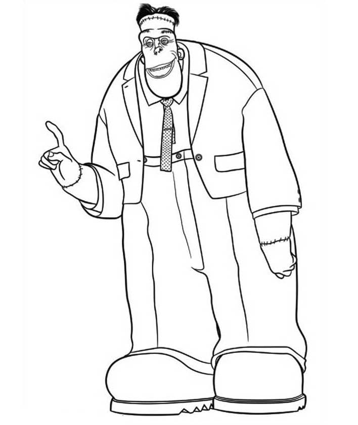 Frank hotel transylvania coloring page