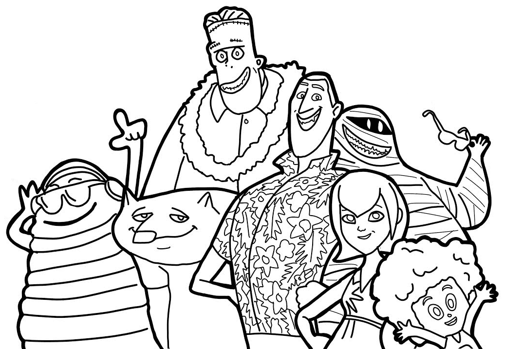 Hotel transylvania coloring pages printable for free download