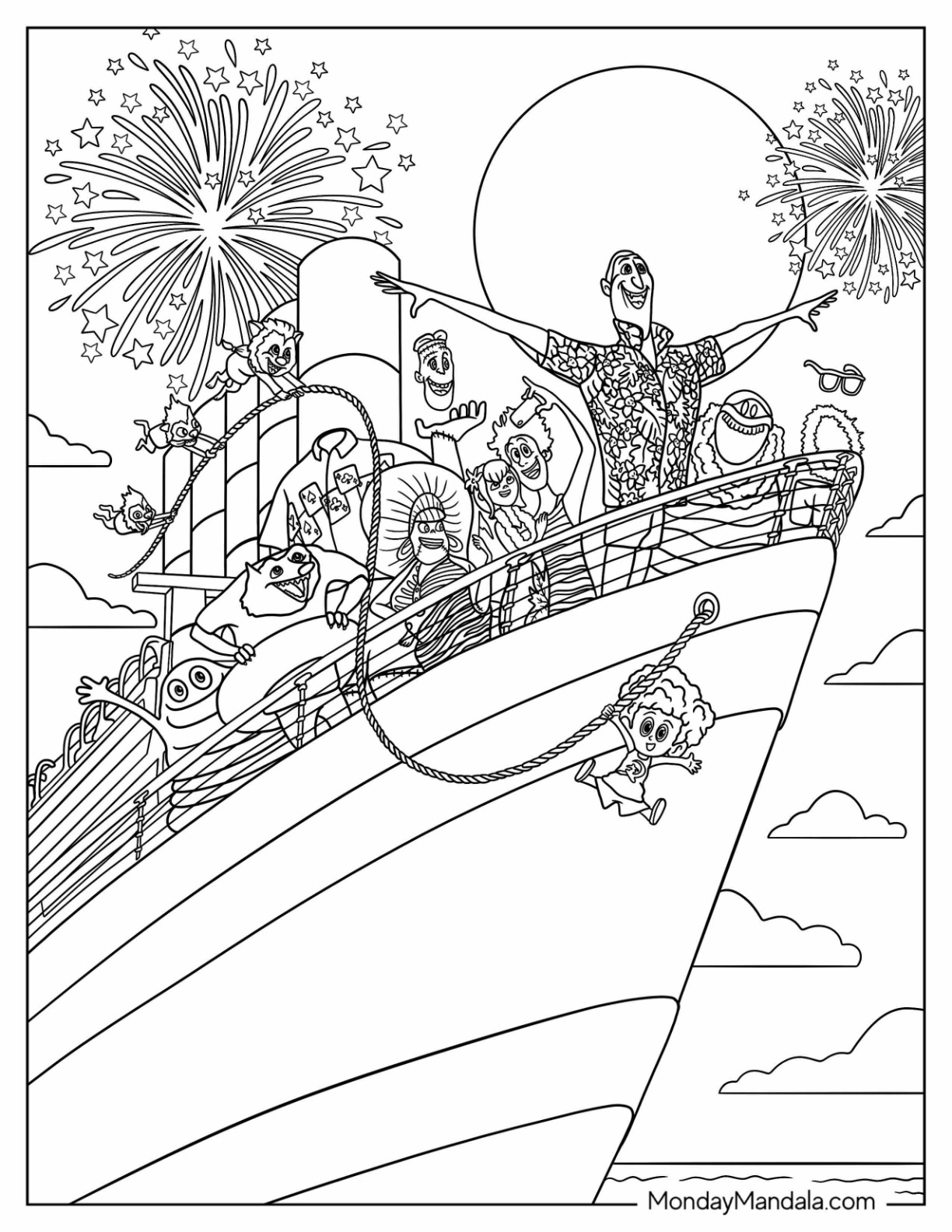 Hotel transylvania coloring pages free pdf printables