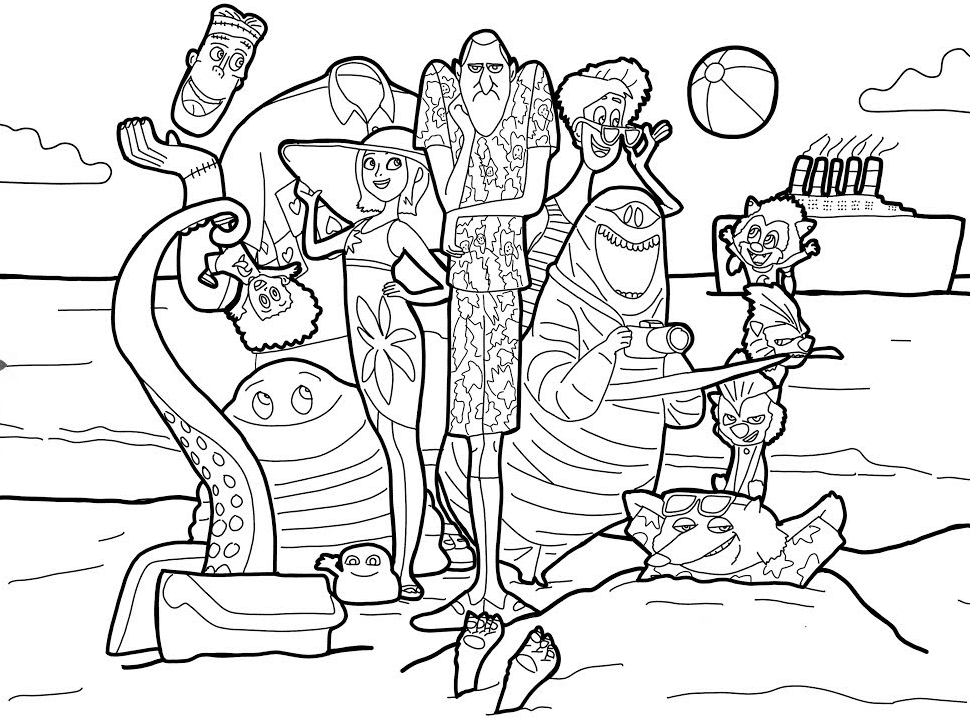 Hotel transylvania coloring pages