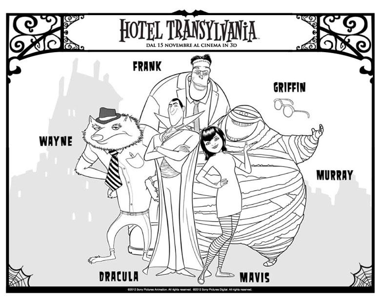 Coloring page hotel transilvania