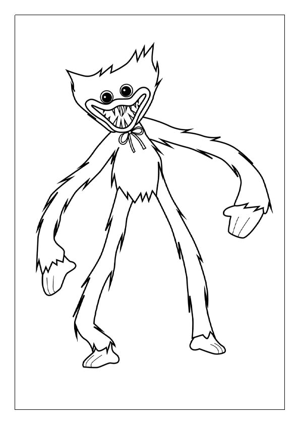 Huggy wuggy coloring pages printable coloring sheets