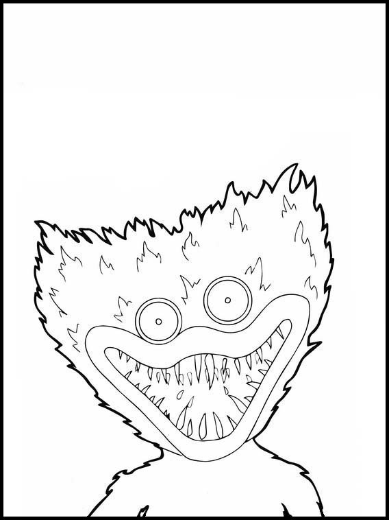 Free printable coloring book huggy wuggy