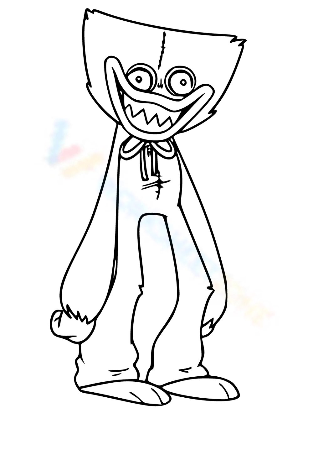 Free printable huggy wuggy coloring pages for kids adults