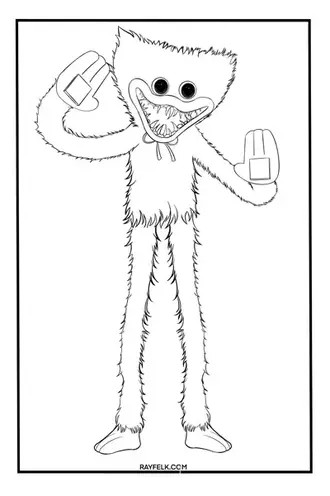 Huggy wuggy coloring pages new pictures free printable off