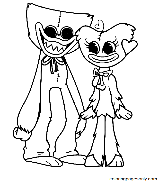 Huggy wuggy coloring pages