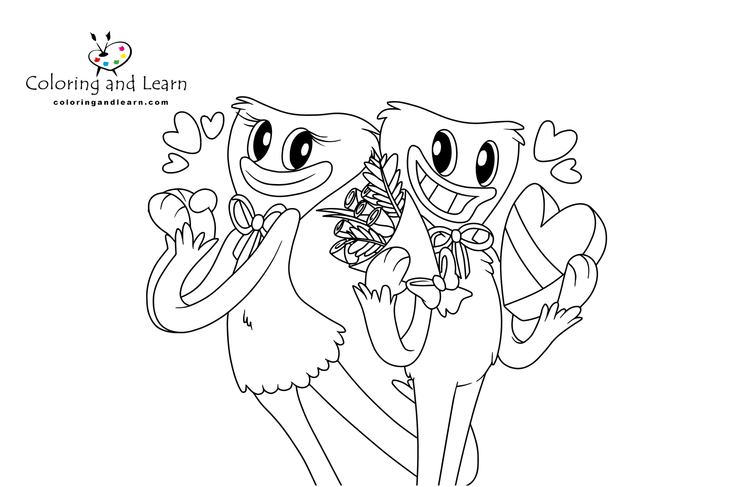 Huggy wuggy coloring pages