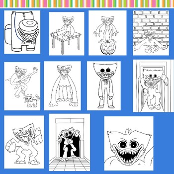 Huggy wuggy coloring pages printable worksheets coloring pages for kids