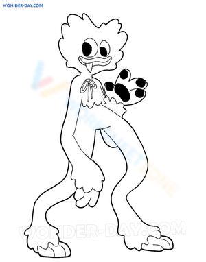Free printable huggy wuggy coloring pages for kids adults