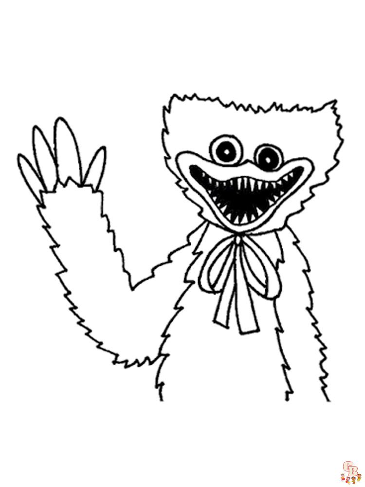 Spread love with huggy wuggy coloring pages