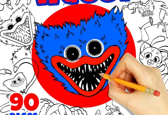 Huggy wuggy coloring book printable pdf