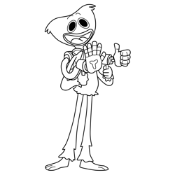 Huggy wuggy coloring pages for kids printable free download
