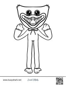 Huggy wuggy coloring page