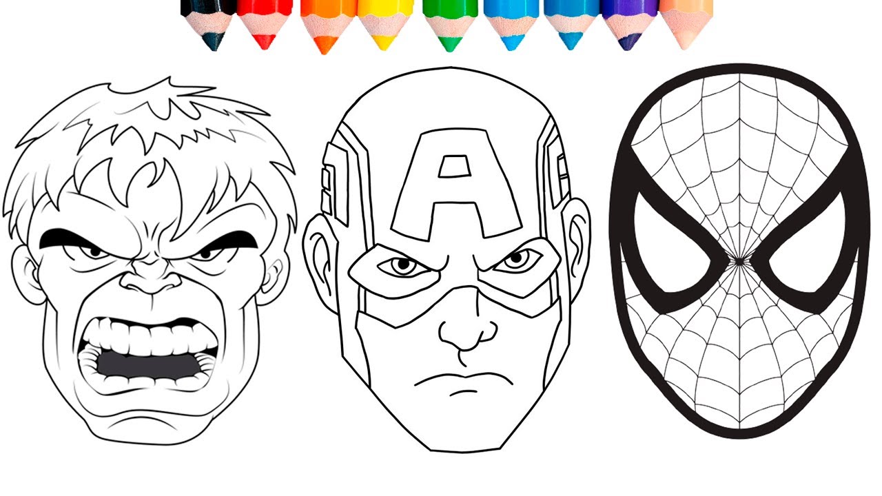 Red hulk captain aerica spideran coloring