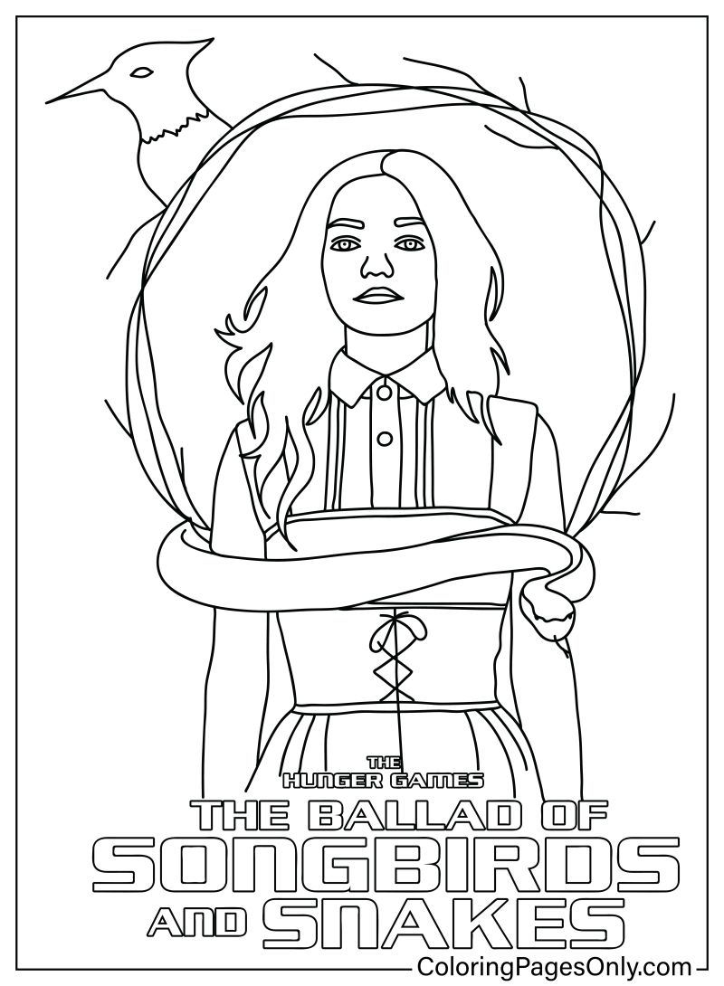 Coloring pages only on theballadofsongbirdsandsnakes thehungergames coloringpagesonlyâ