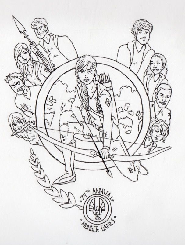 Pin by jackie cargile on hunger games coloring book coloring pages coloring pages for kids hunger games drawings