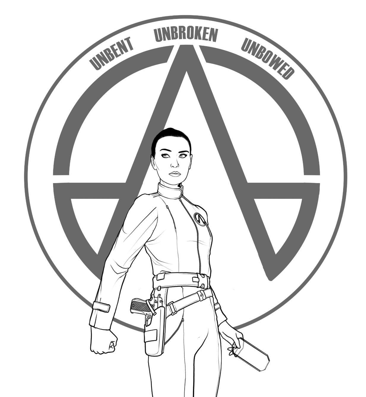 Camina drummer line art by me rtheexpanse