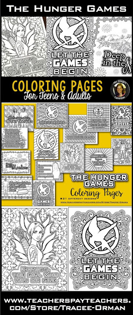 Hunger games lessons hunger games coloring book pages for teens and adults