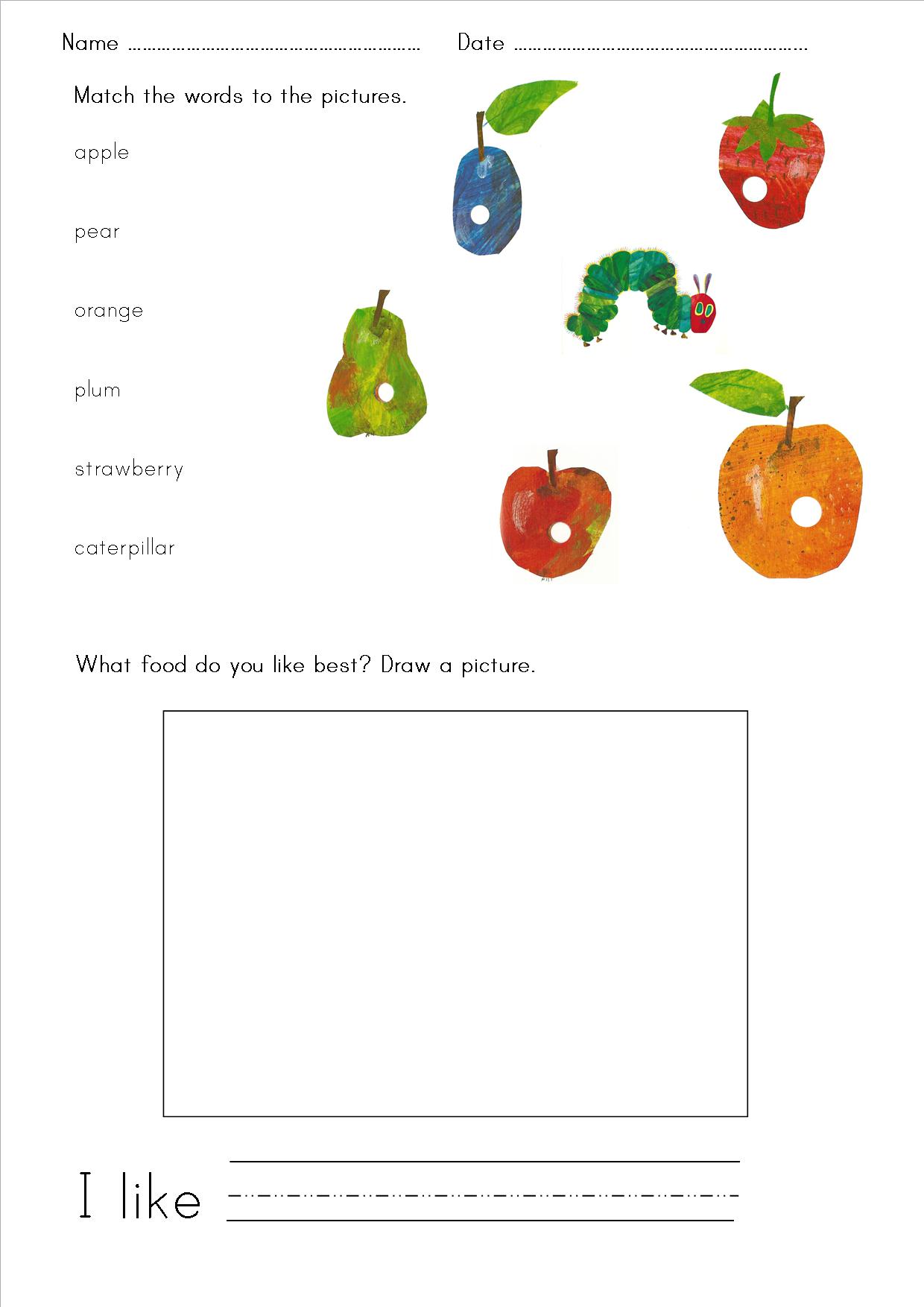 The very hungry caterpillar primary efl resources