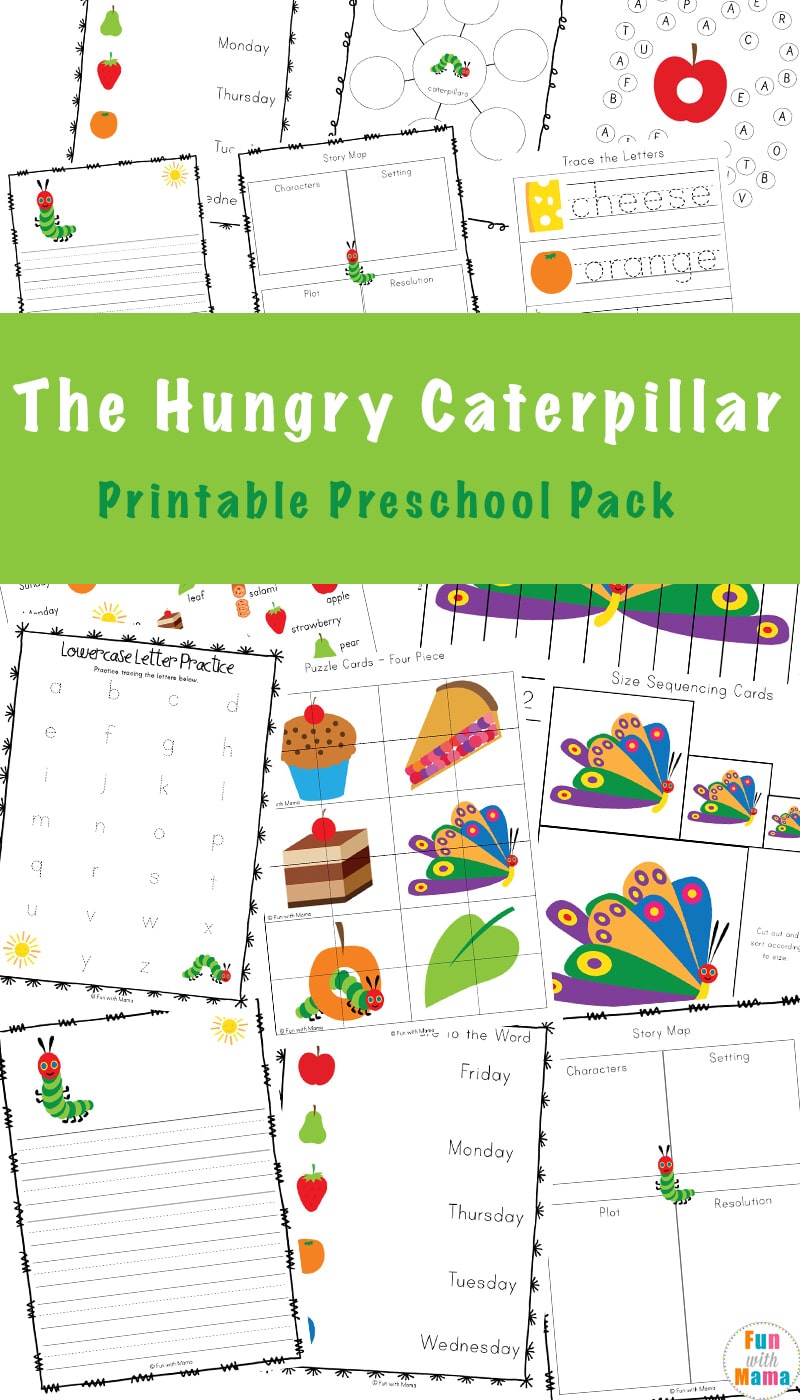 The very hungry caterpillar activities printables