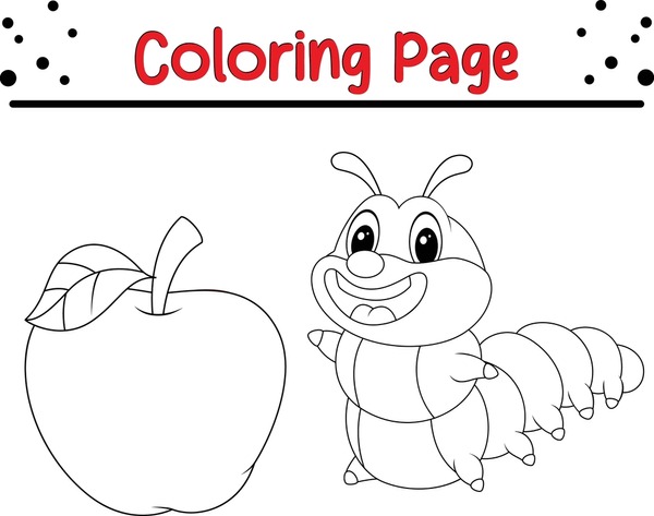 Thousand coloring book apples royalty
