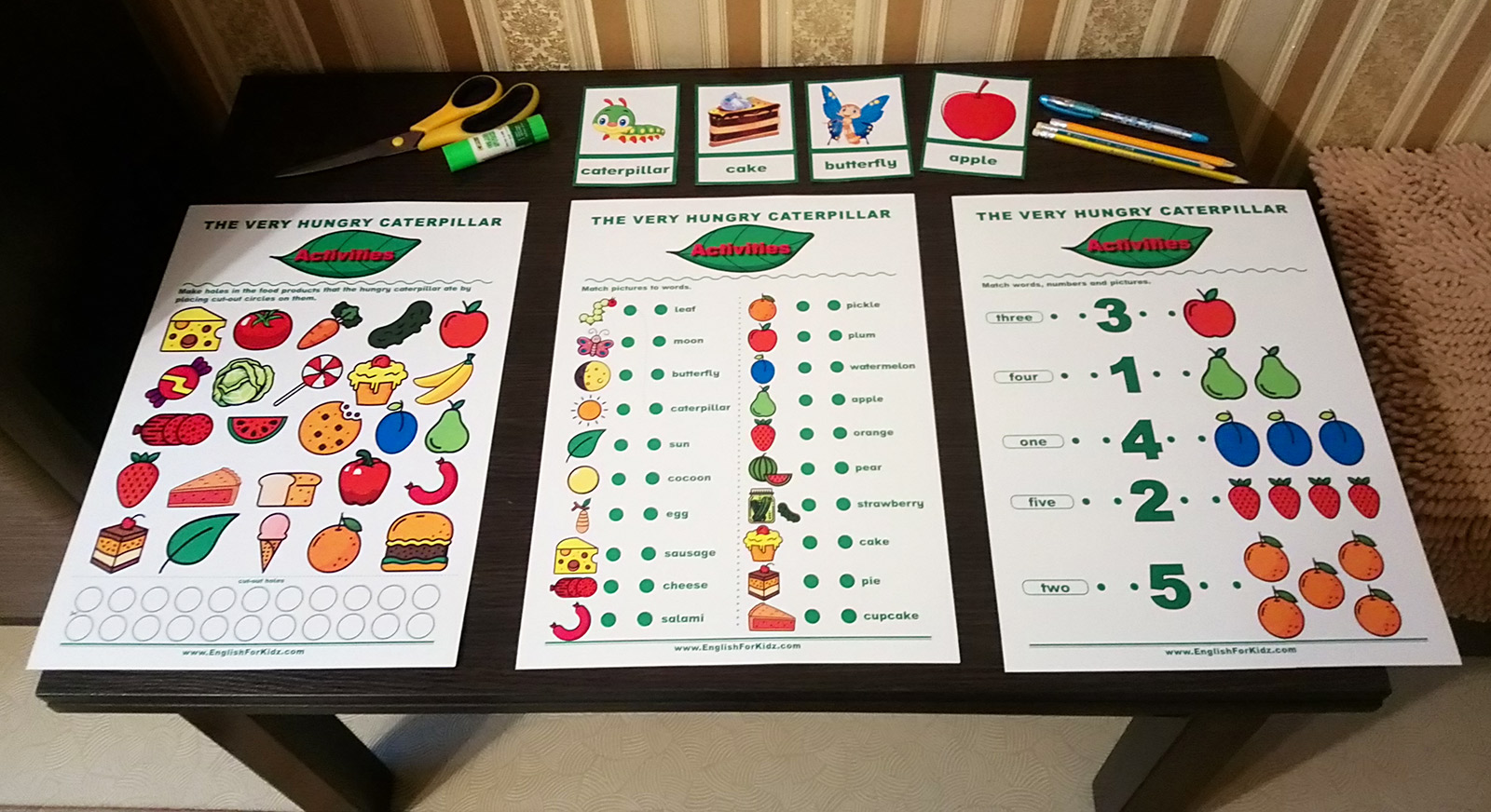 English for kids step by step the very hungry caterpillar activities