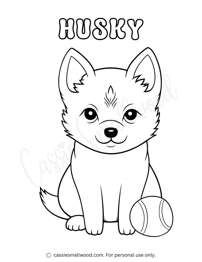 Cute dog coloring pages