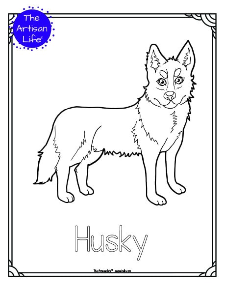 Free printable dog breed coloring pages for kids