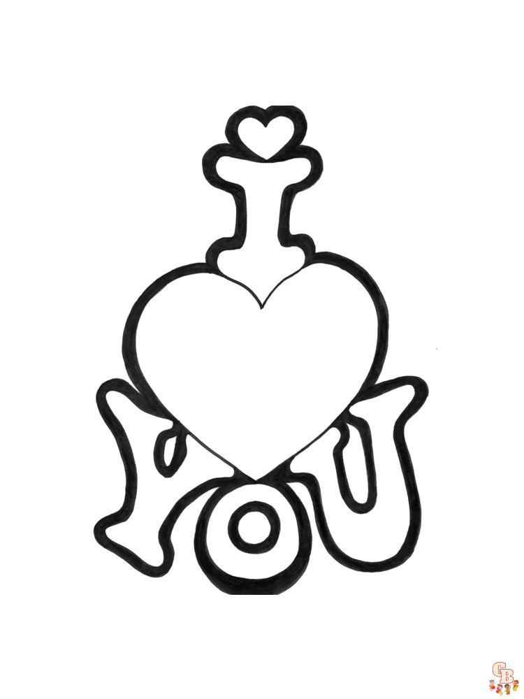Printable i love you coloring pages free for kids and adults