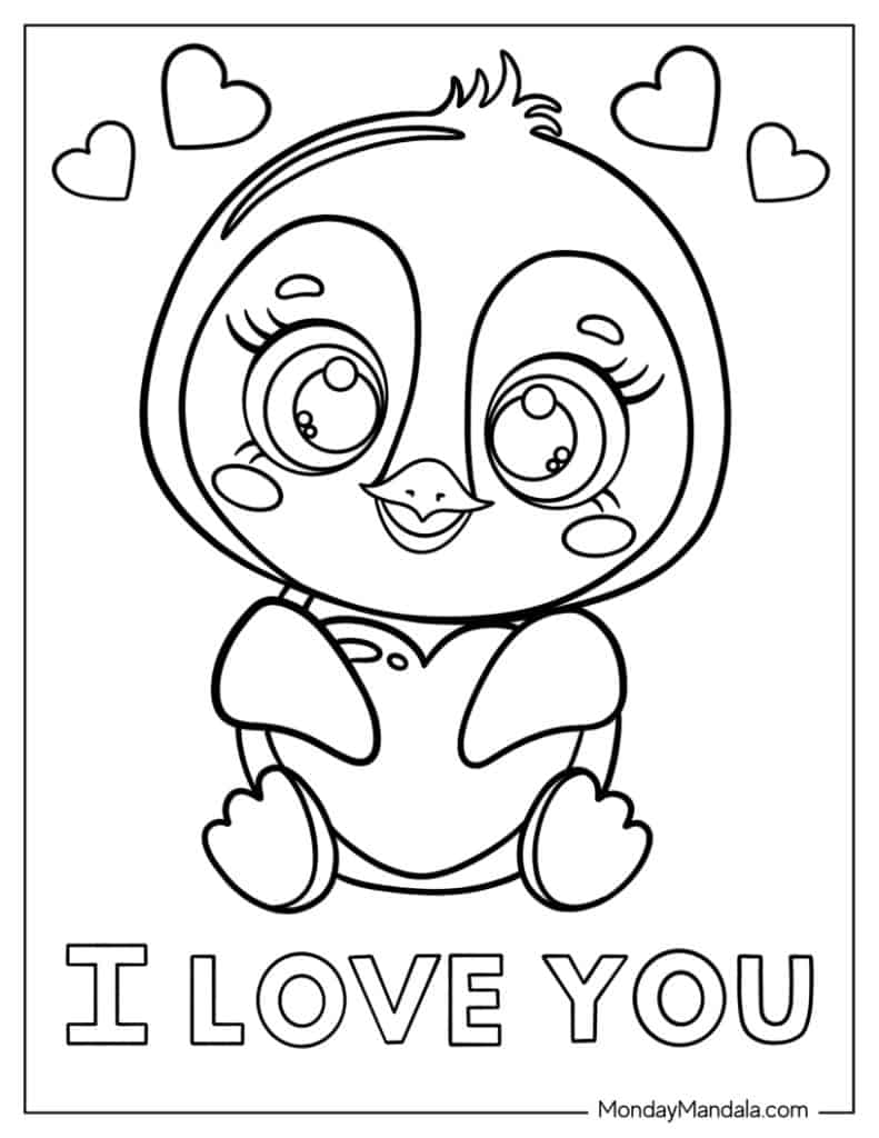 I love you coloring pages free pdf printables