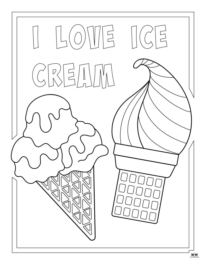Ice cream coloring pages