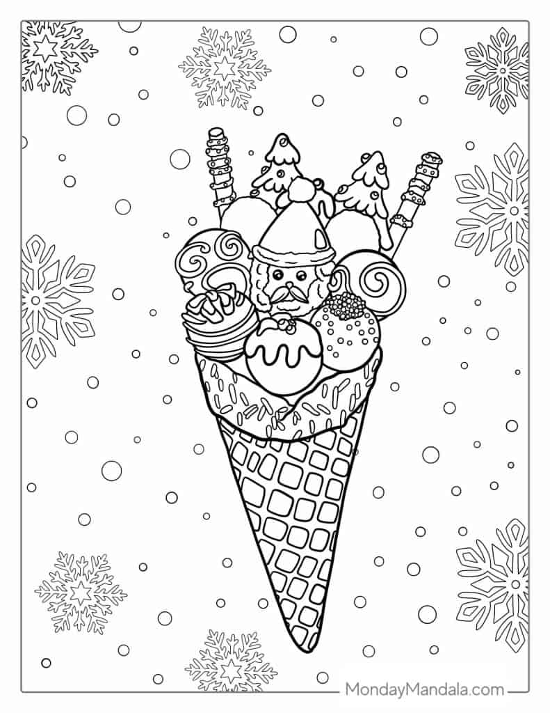 Ice cream coloring pages free pdf printables