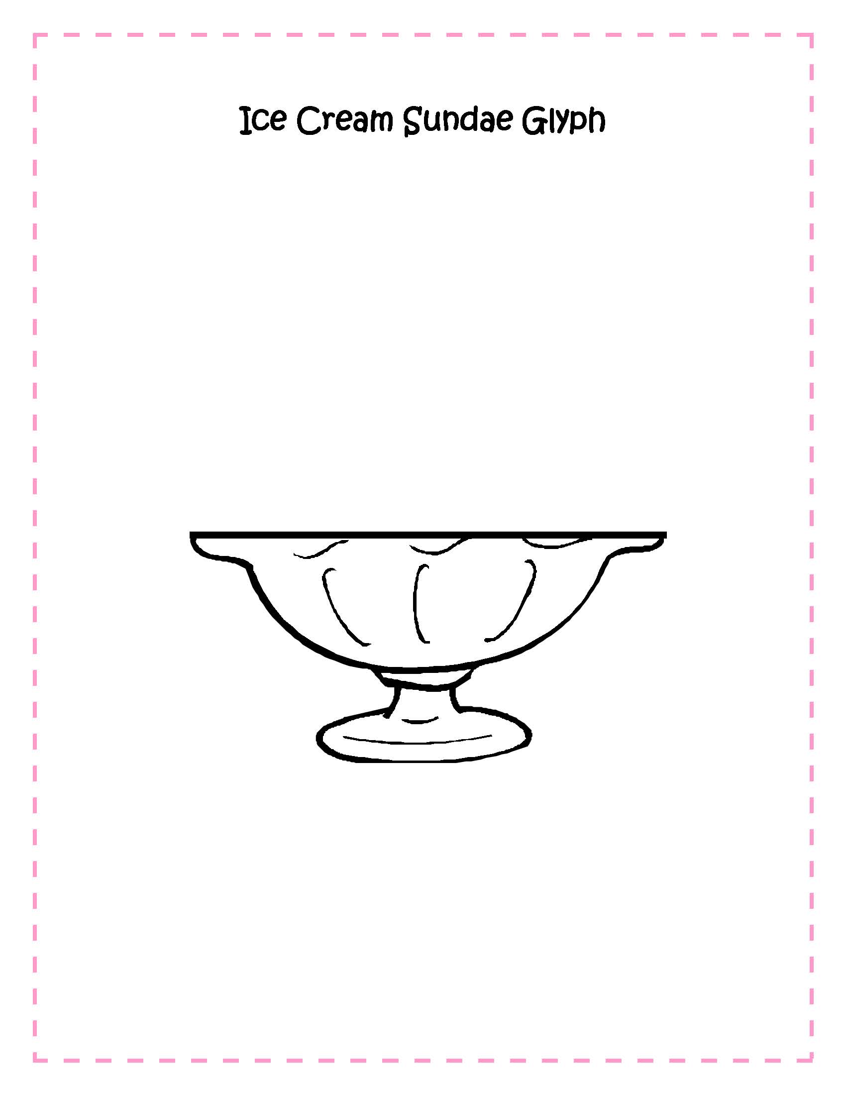 Printable ice cream sundae template