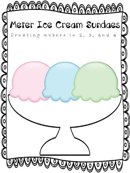 Music meter ice cream sundaes