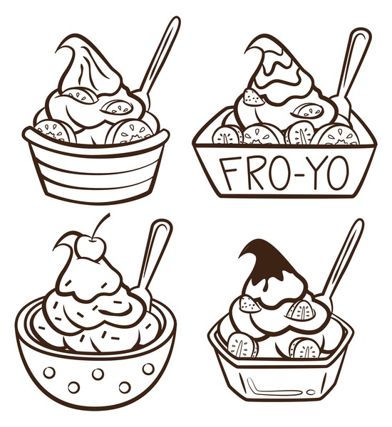 Hundred clip art ice cream bowl royalty
