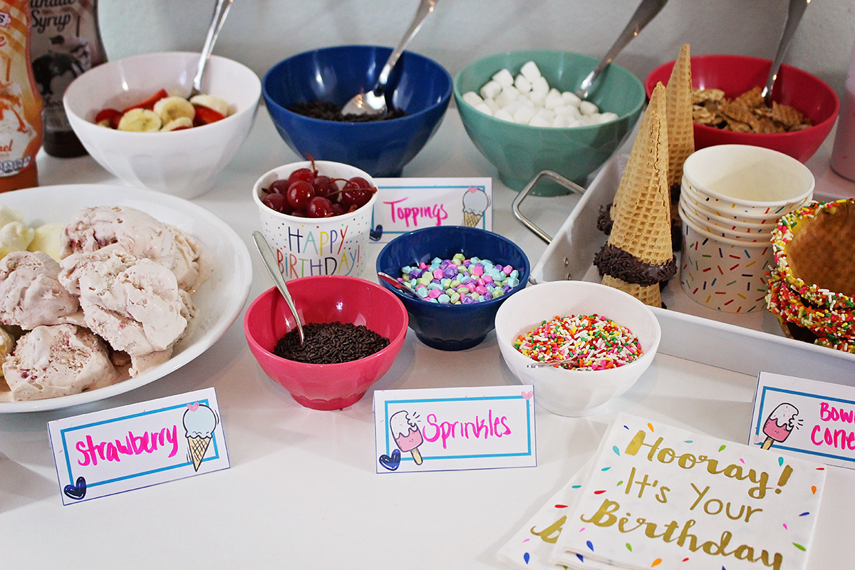 Diy ice cream party free printables â a well crafted party