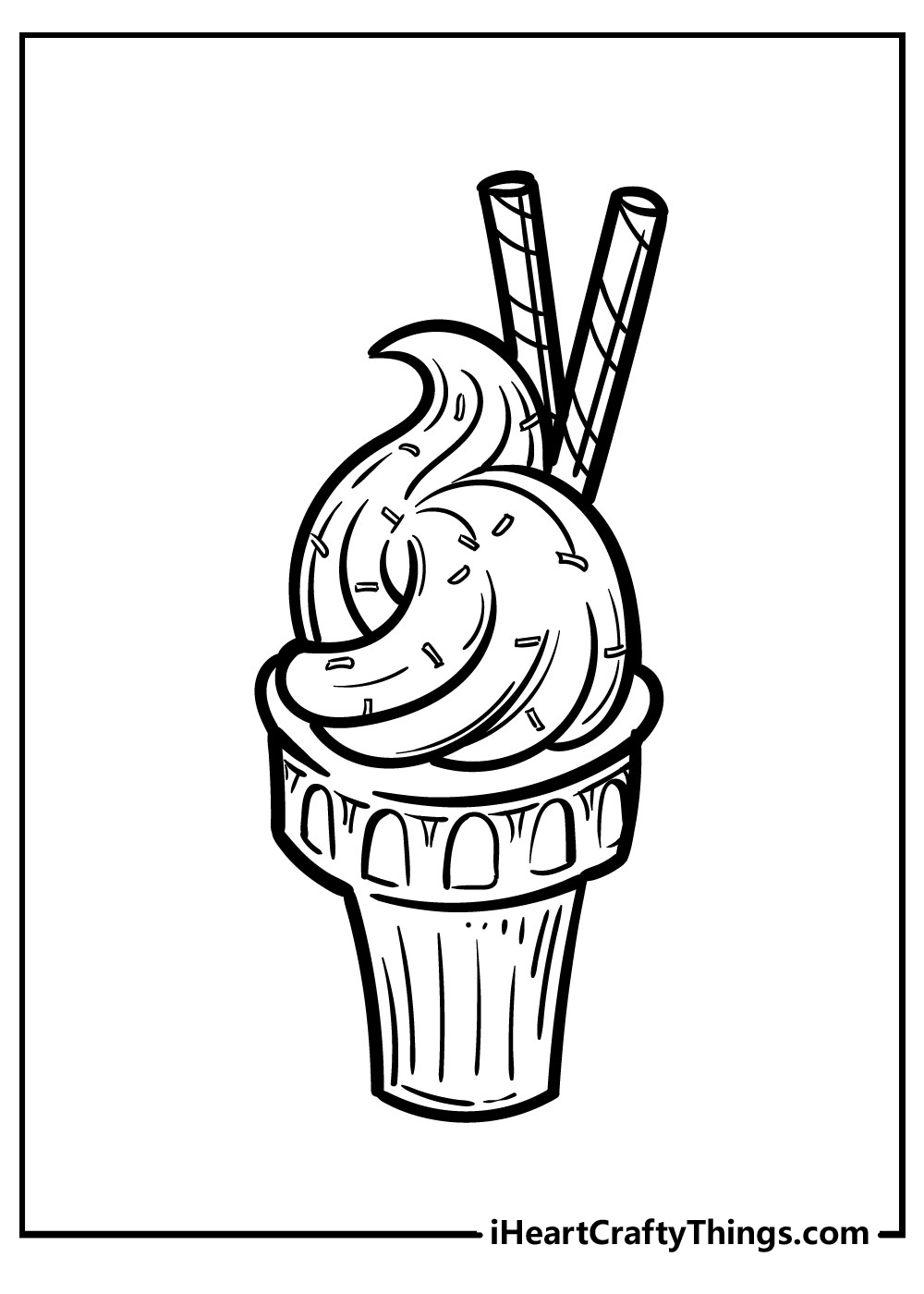 Ice cream coloring pages free printables