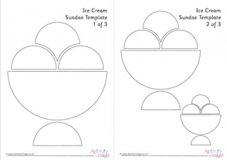 Ice cream sundae template