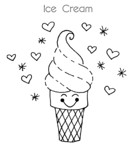 Ice cream coloring pages playing learning