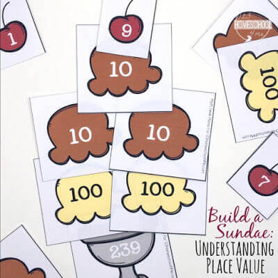 Ð free printable ice cream sundae place value activity for summer math