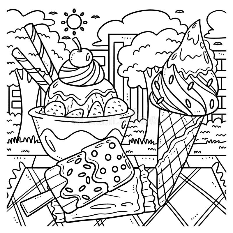 Popsicle coloring stock illustrations â popsicle coloring stock illustrations vectors clipart