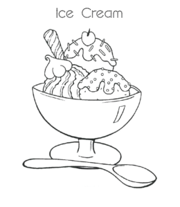 Ice cream coloring pages playing learning