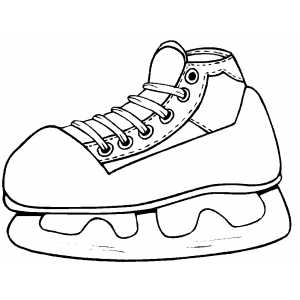 Ice hockey skate coloring sheet