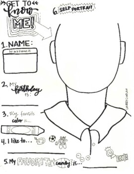 Get to know you coloring sheet tpt