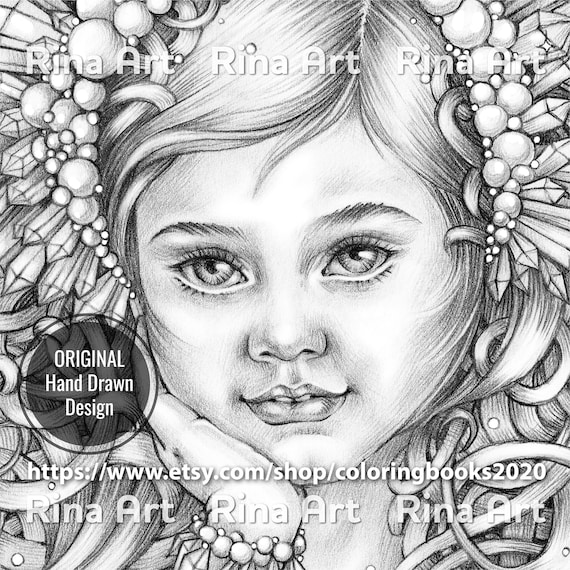 Buy princess icicle coloring page printable adult colouring pages book download grayscale illustration jpg pdf online in india