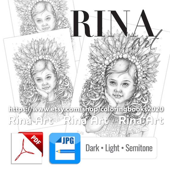 Buy princess icicle coloring page printable adult colouring pages book download grayscale illustration jpg pdf online in india