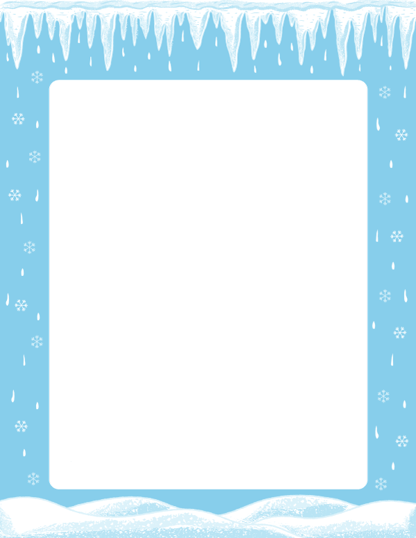 Printable icicle page border