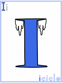 Alphabet letter i icicle preschool lesson plan printable activities worksheets