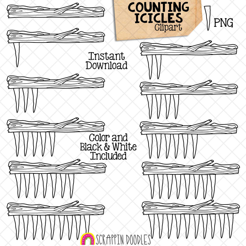 Counting icicles clipart